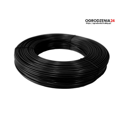Drut naciągowy powlekany PCV - czarny