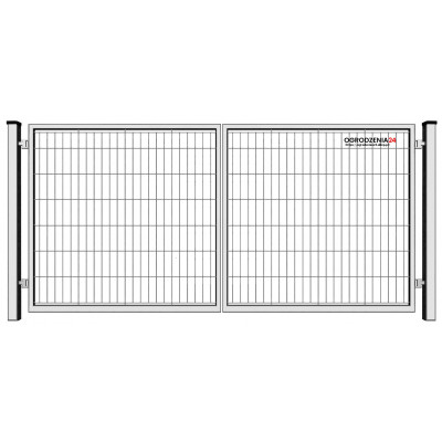 Brama wypełniona panelem - ocynkowana - 4,00 m