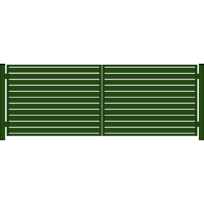 Brama typ WALL 100 - antracyt , brązowa , czarna , srebrna , zielona - 4,00 m